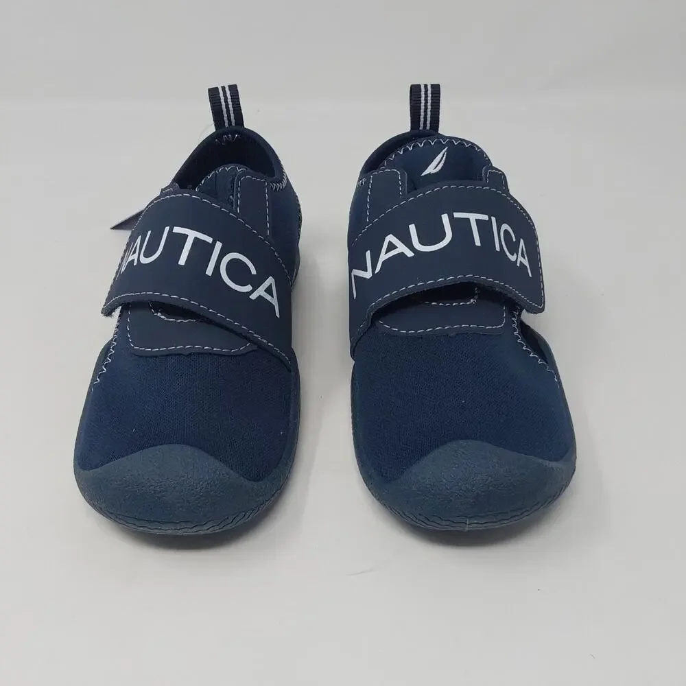 Nautica Toddler Water Shoes Navy Aqua Sock Hook & Loop Size 10 New